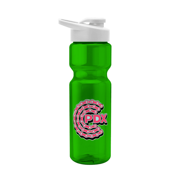 Blazer 28oz Transparent Bike Bottle w/Drink-thru Lid 1651
