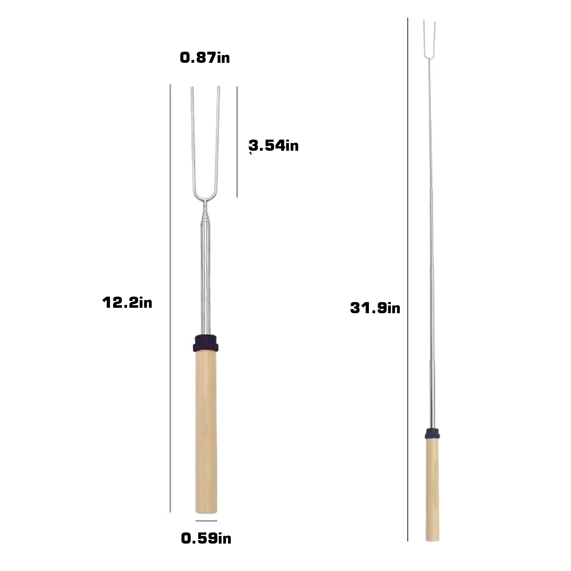 Retractable Barbecue Fork 8