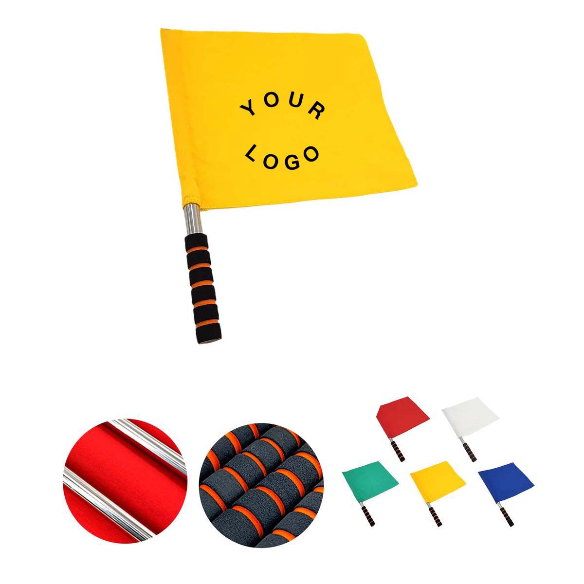 Durable Polyester Referee Flags with Foam Handle 2