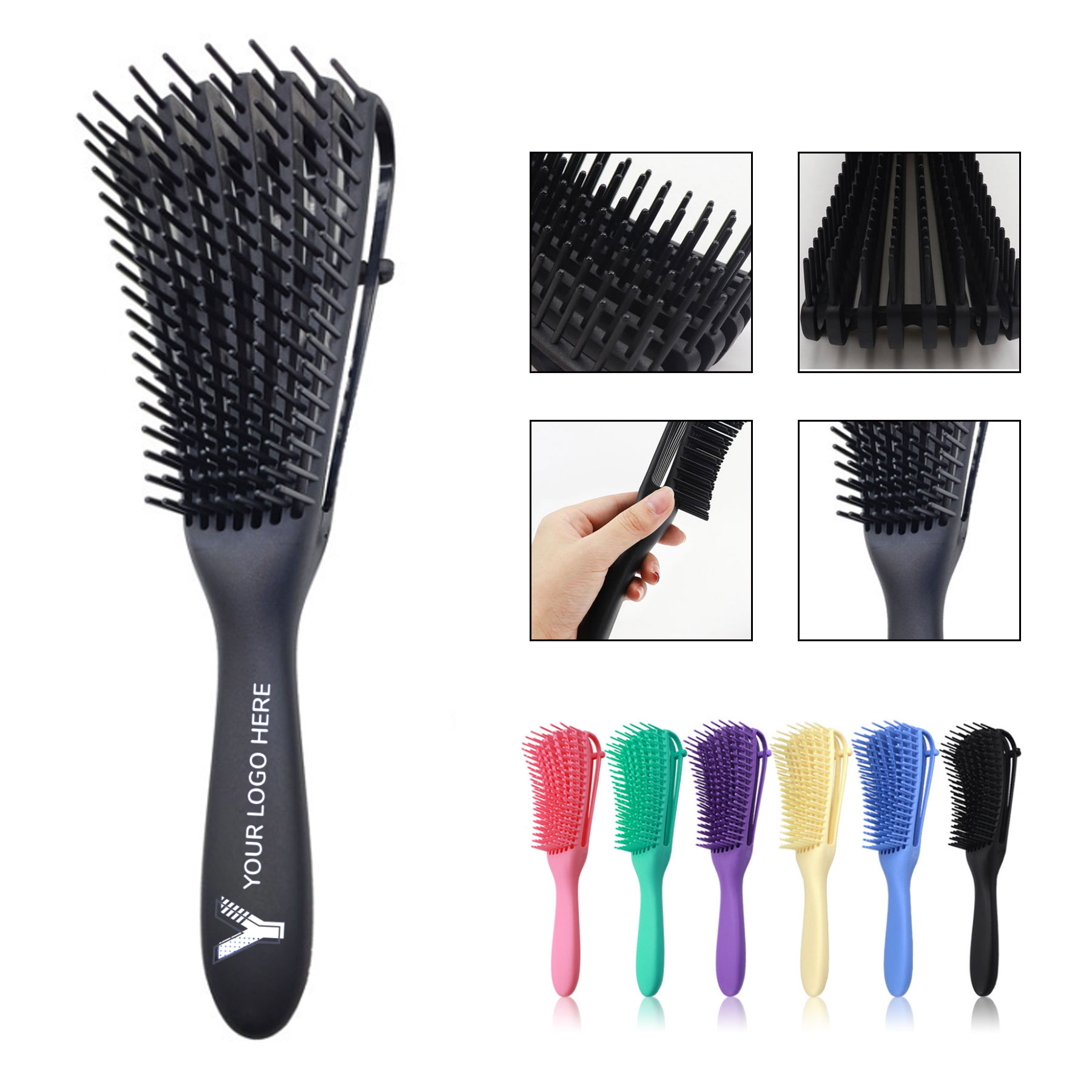 Portable Massage Teeth Hair Brush 2