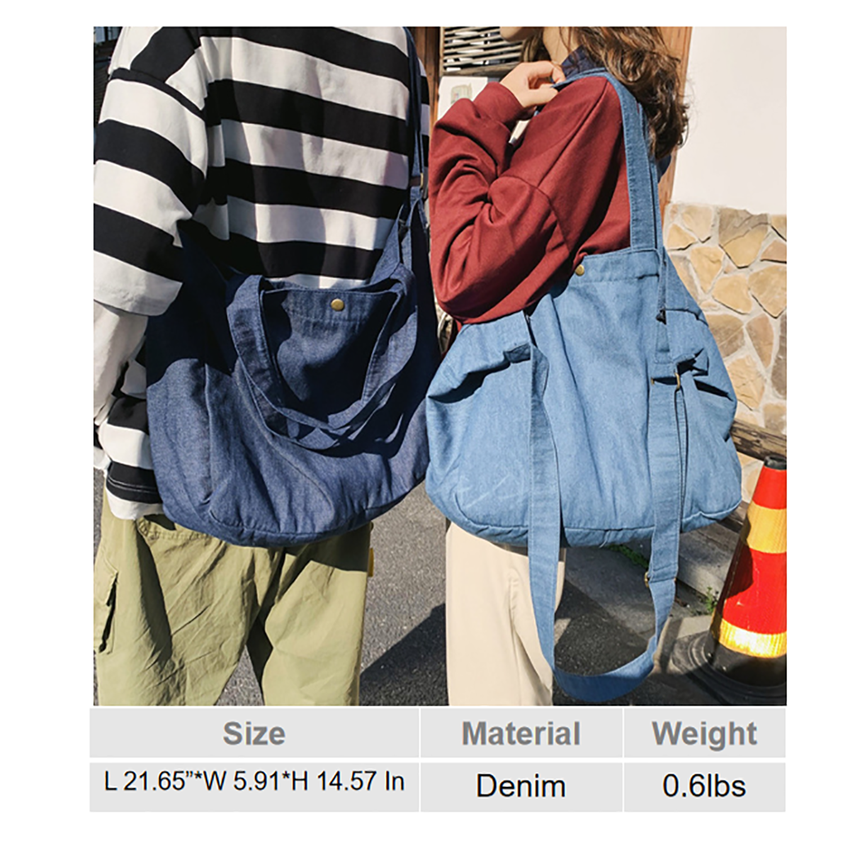 Denim Tote Bag Classic Double-wear 1
