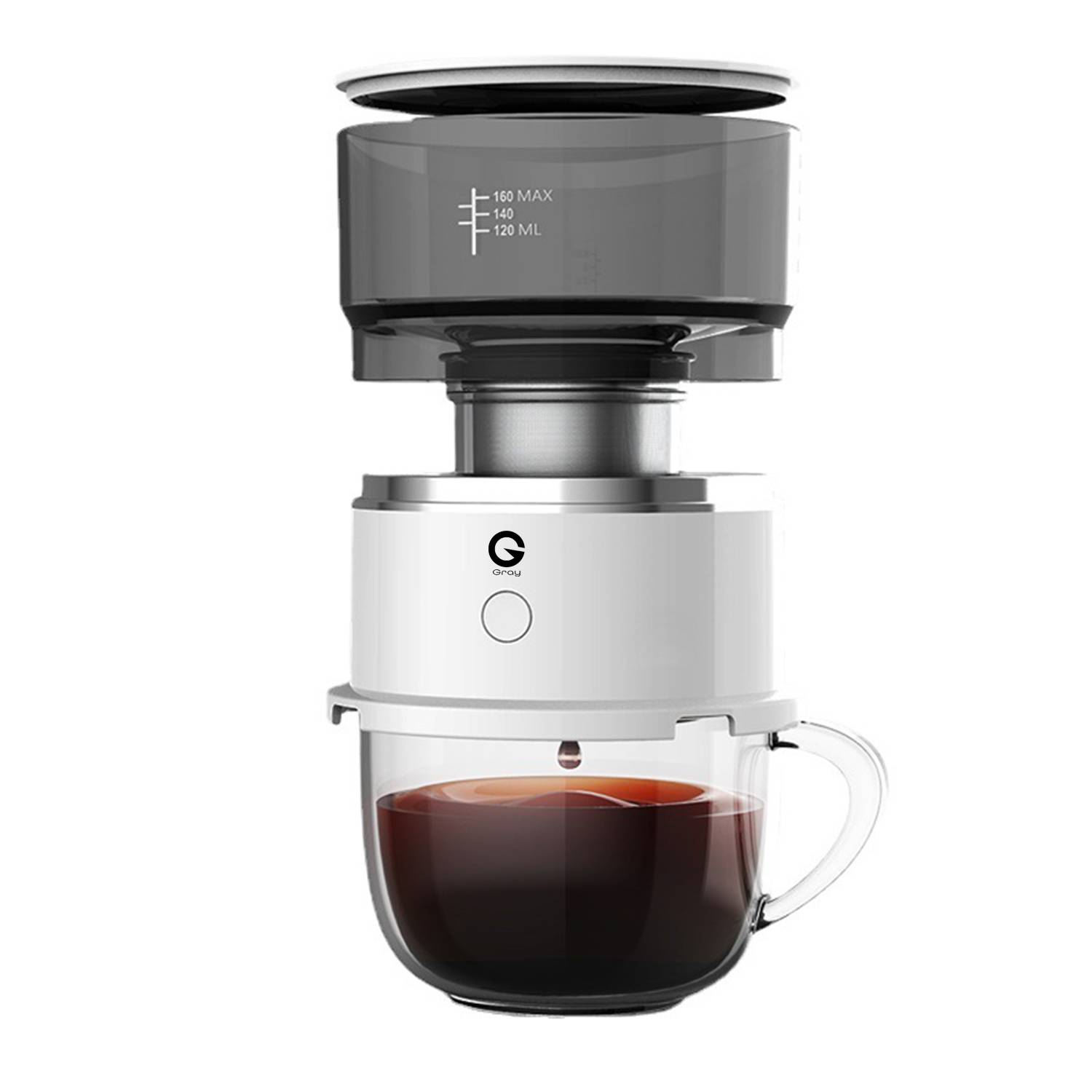 Pour Over Coffee Maker with Glass Water Cup and Flitter 5