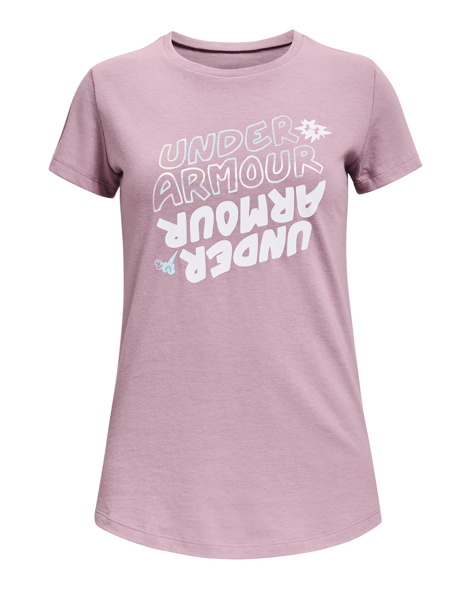 Girls' UA Wordmark Graphic Short Sleeve 2
