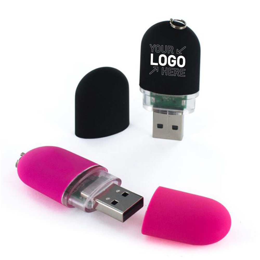 2 gb lipstick usb flash drive with key chains 3