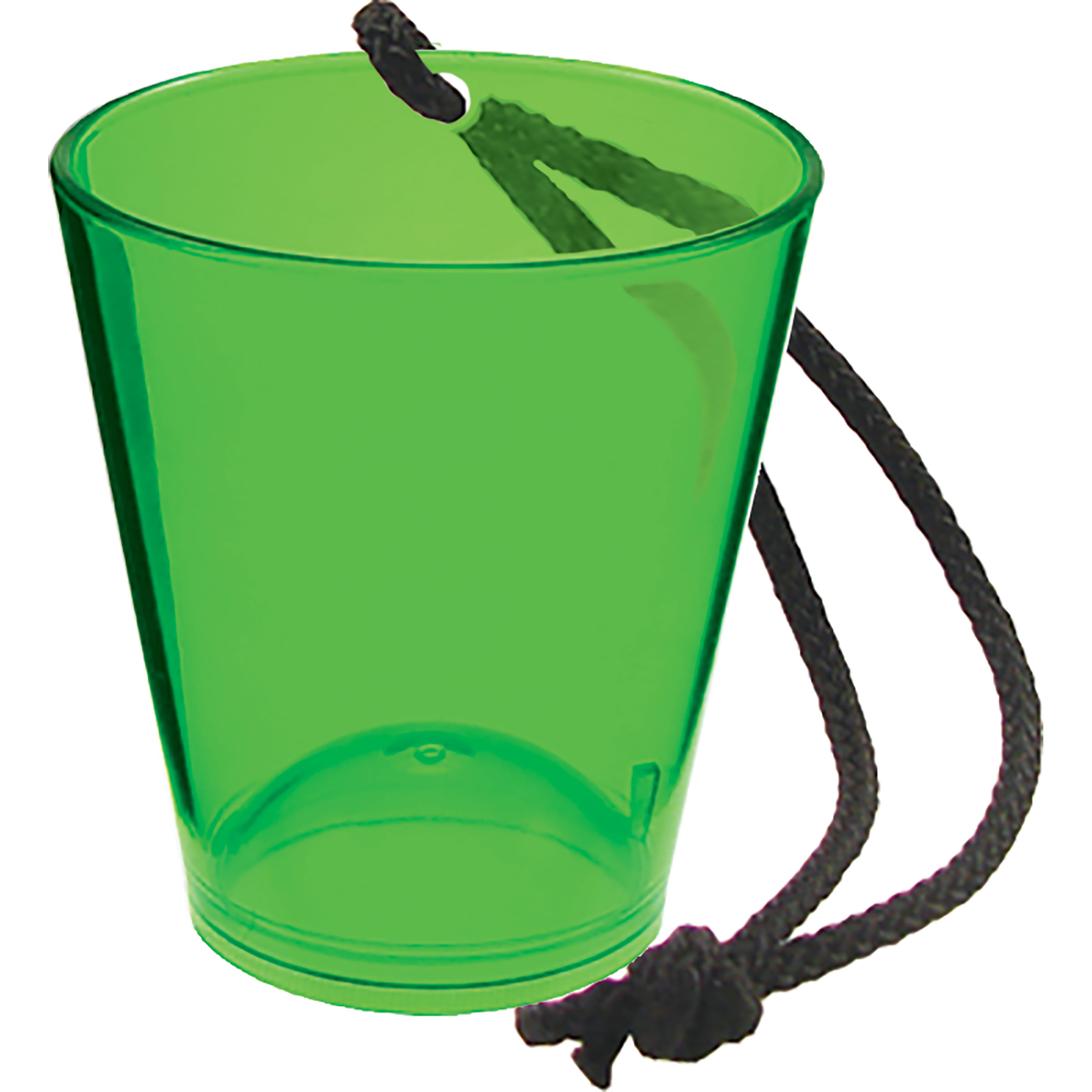 1.5oz Plastic Bottle Neck Hanging Sidecar Shot Glass with Black Rope 16