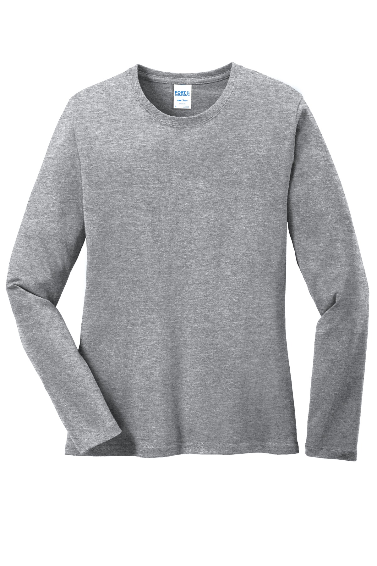 Port & Co Women's Long Sleeve Core Cotton Tee. LPC54LS 1