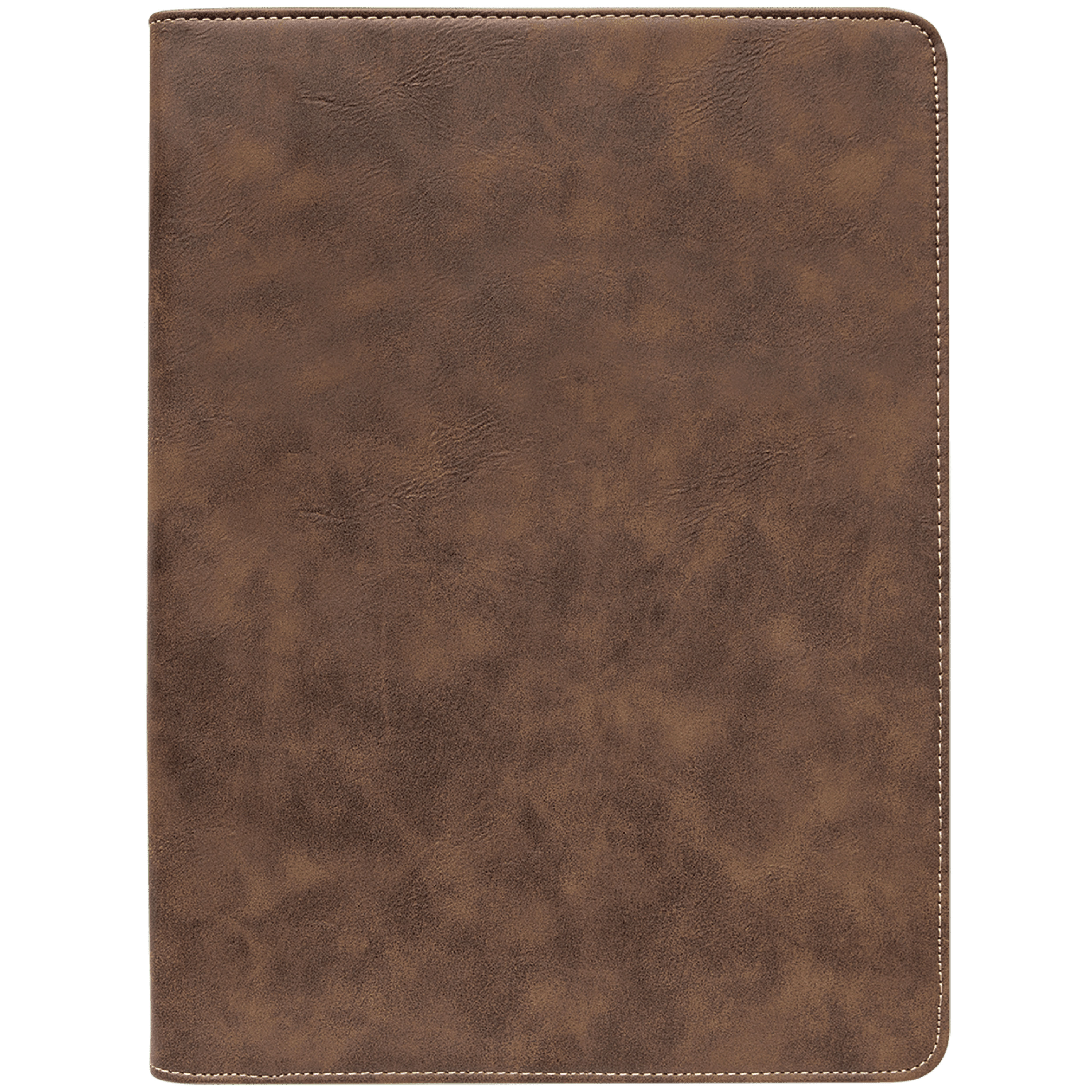 9" x 12" Leatherette Rustic/Gold Portfolio with Zipper 2