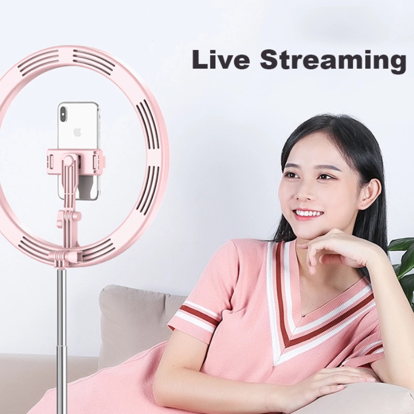 LED Ring Light With Cell Phone Holder for Live 4