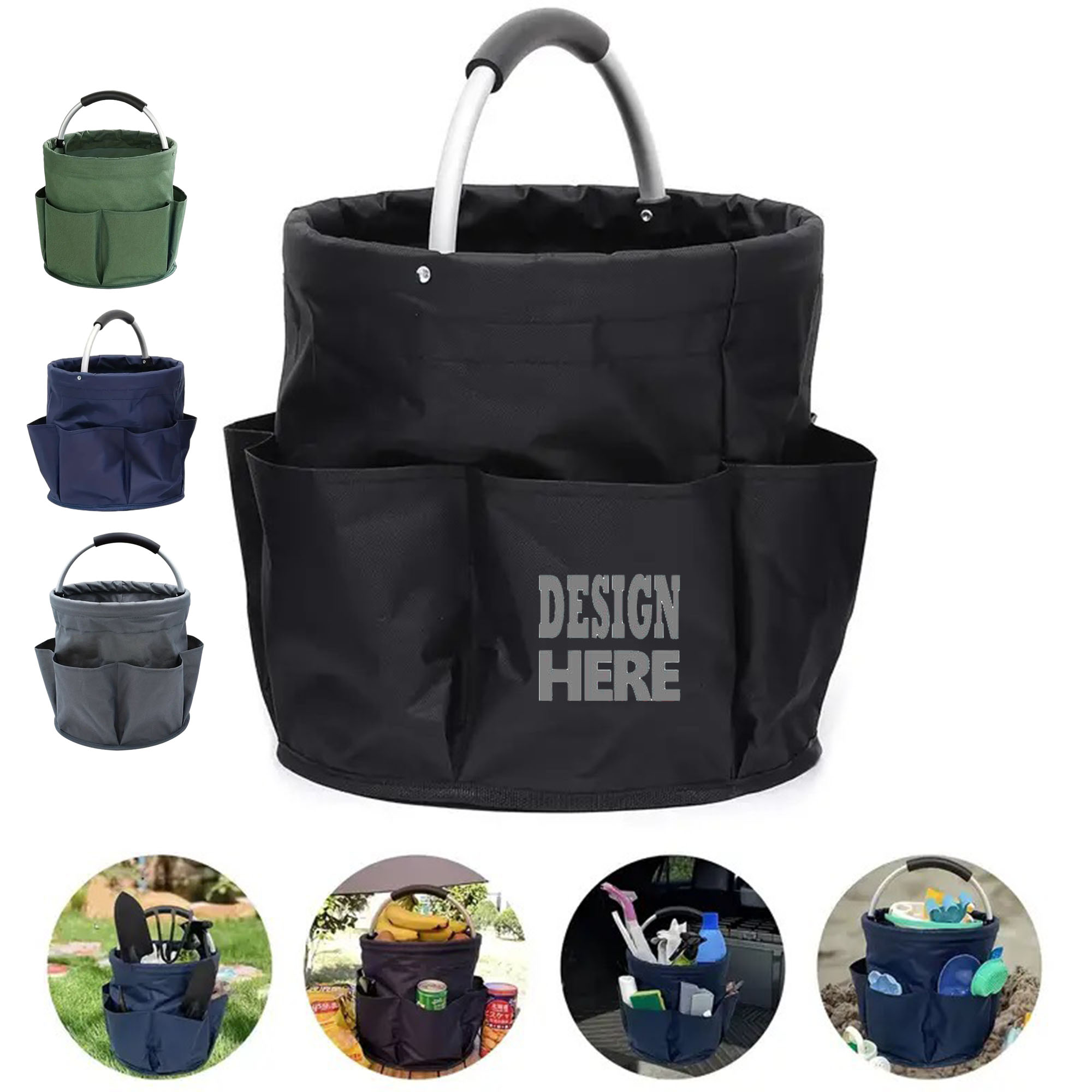 Foldable Outdoor Utility Picnic Tote Basket 2