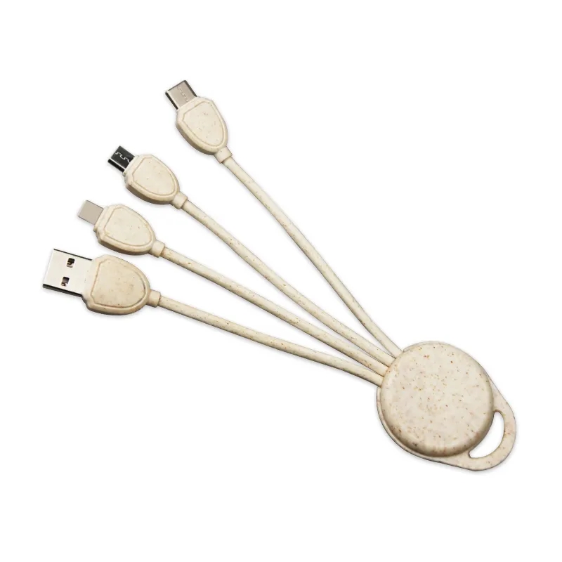 WHEAT STRAW CHARGER CABLE - ROUND SHAPE 4