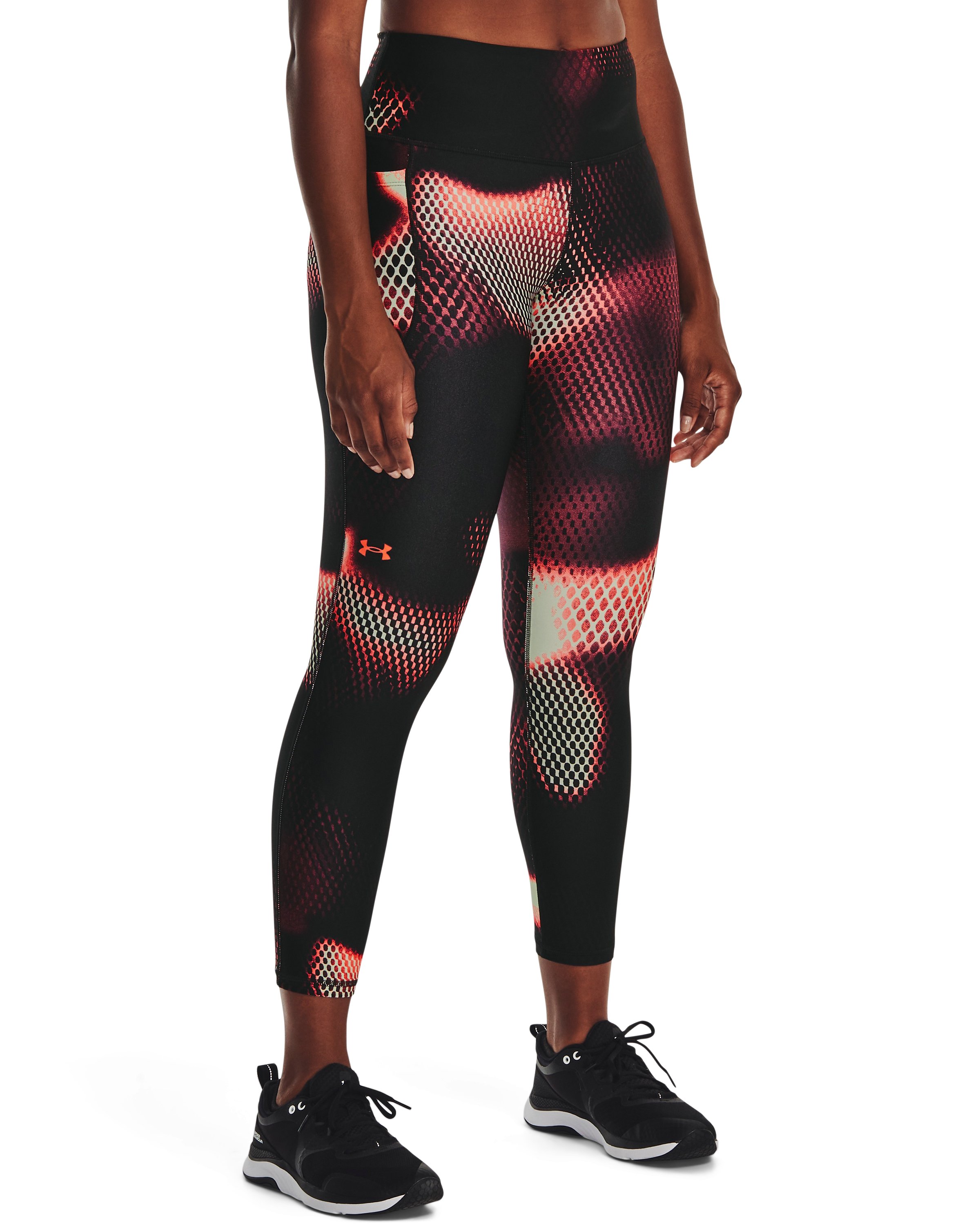 HeatGear No-Slip Waistband Printed Women's Ankle Leggings 2