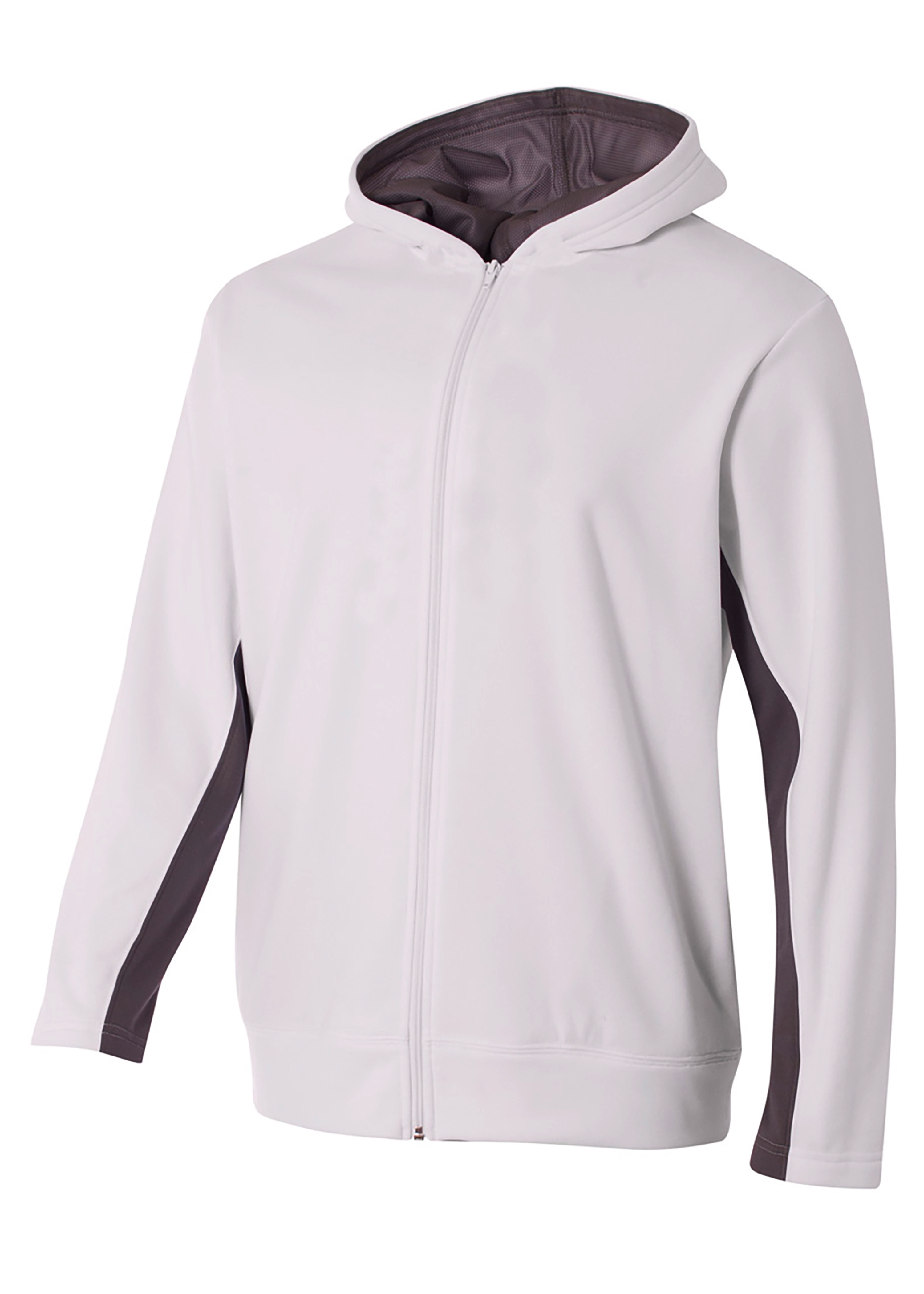 A4 Full Zip Color Block Fleece Hoodie 2