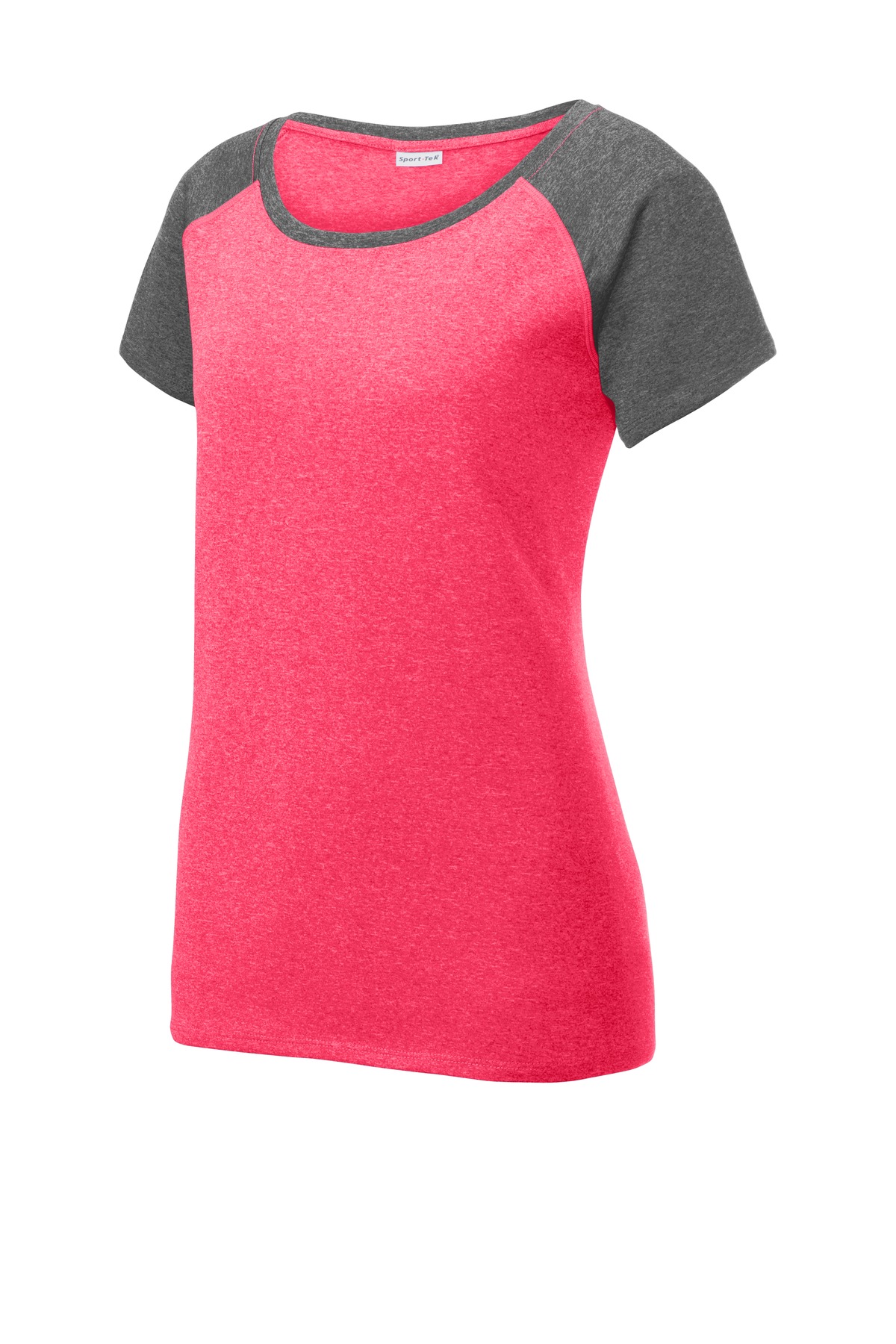 Sport-Tek Women's Heather-On-Heather Contender Scoop Neck Tee. LST362 12