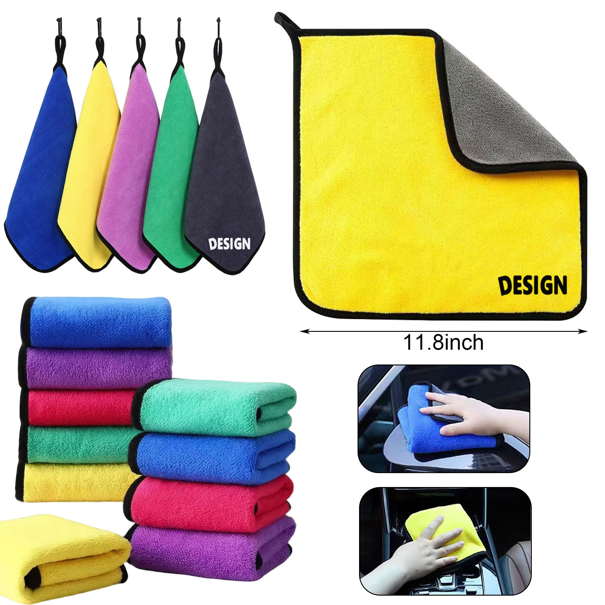 Premium Microfiber Car Cleaning Towels 2