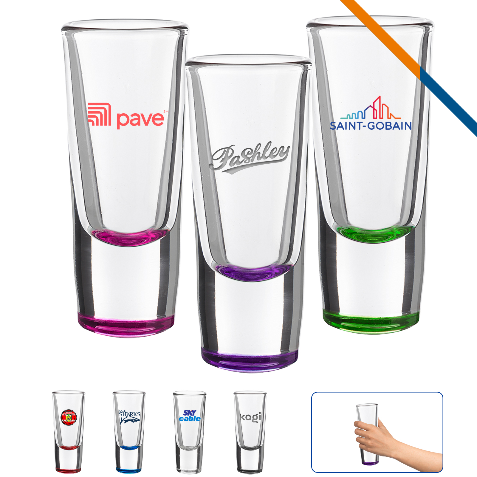 Wyman Heavy Base Shot Glasses- 1.5 OZ. 4