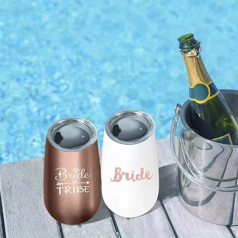 6oz U-shaped Stainless Steel Wine Thermos 9