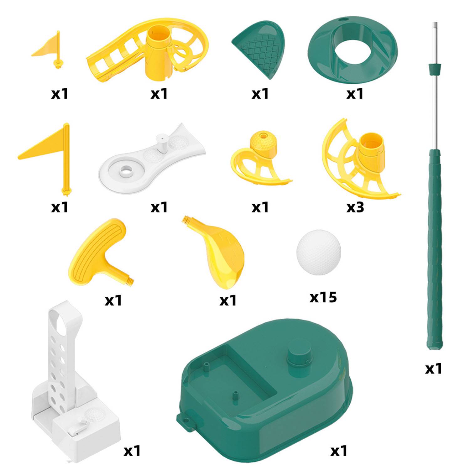 Portable Retractable Educational Kids Golf Toy Set 3