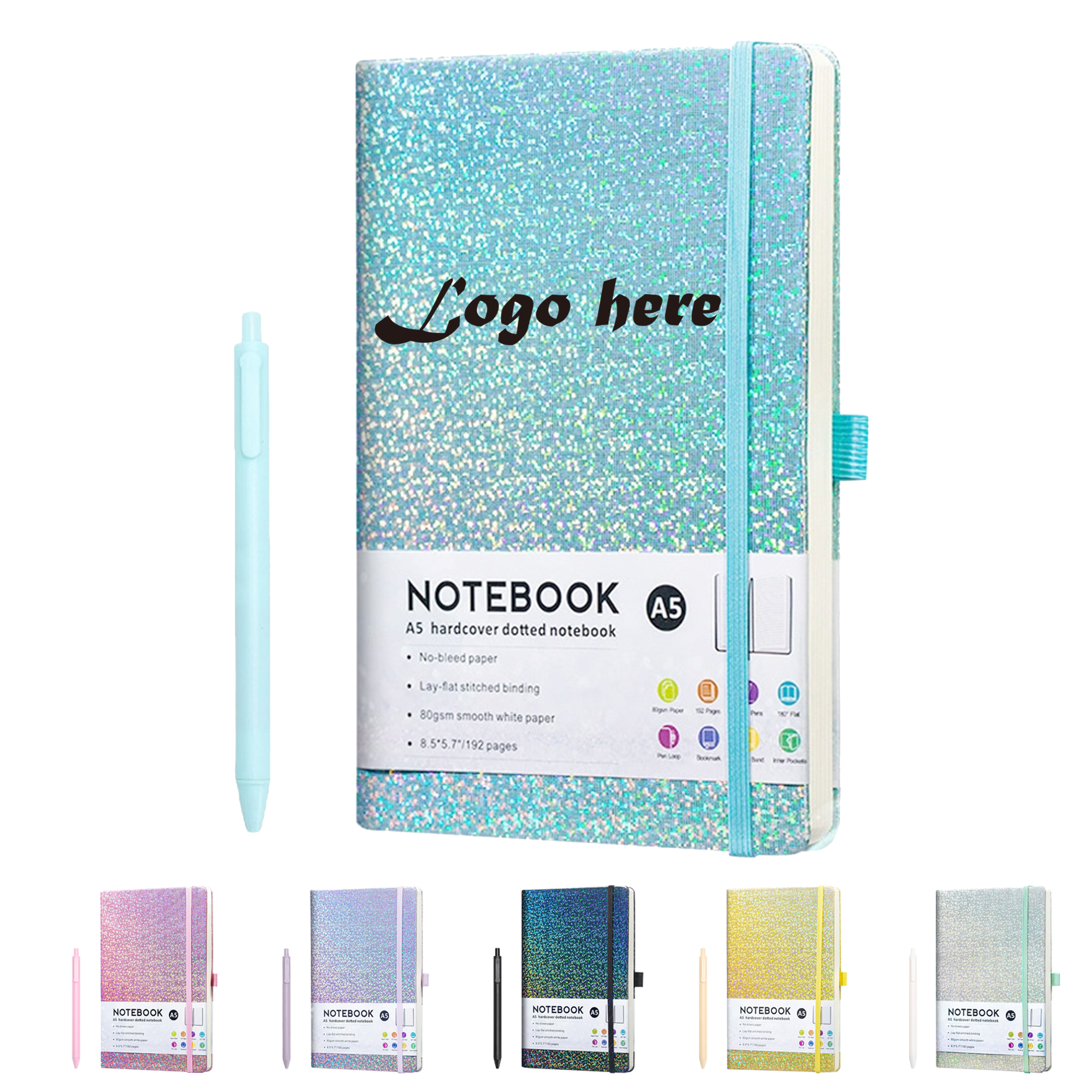 A5 Elastic Band Notebook With Pen 2