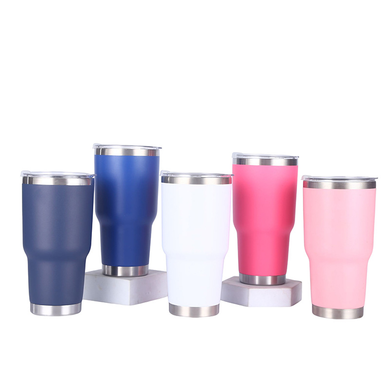 30oz Insulated Tumbler w/Lid Durable Insulated Coffee Mug 15