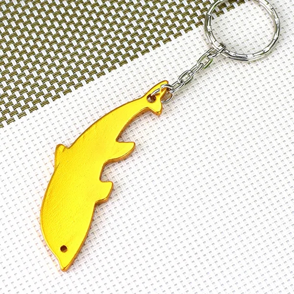 Customized Dolphin Shape Bottle Opener Keychains 2