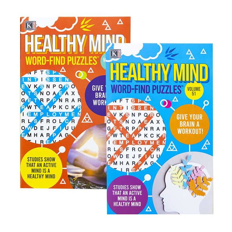 Healthy Mind Word Find Puzzle Books - Two Titles 1