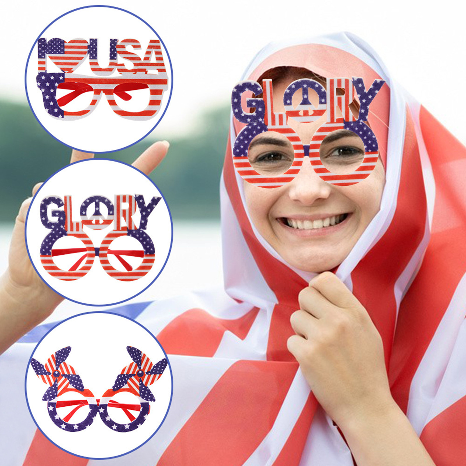 American Flag Decorative Eyeglass Frame-in stock 1