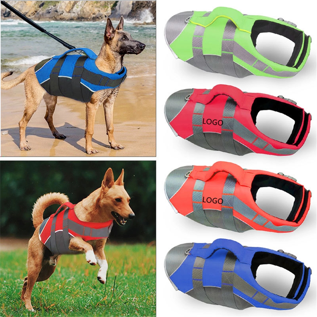 Dog Life Jacket With Reflective Stripes 4