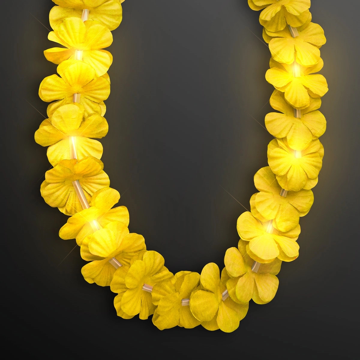 LED Hawaiian Flower Lei Party Necklaces 24