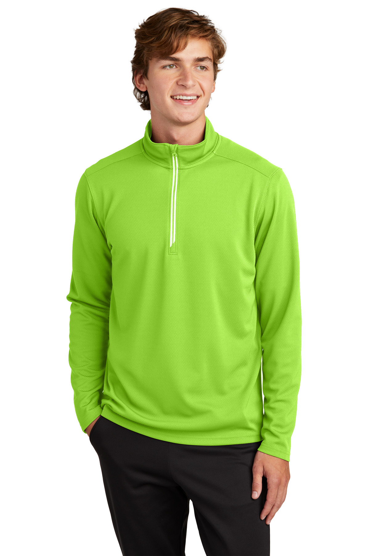 Sport-Tek Sport-Wick Textured 1/4-Zip Pullover. ST860 32