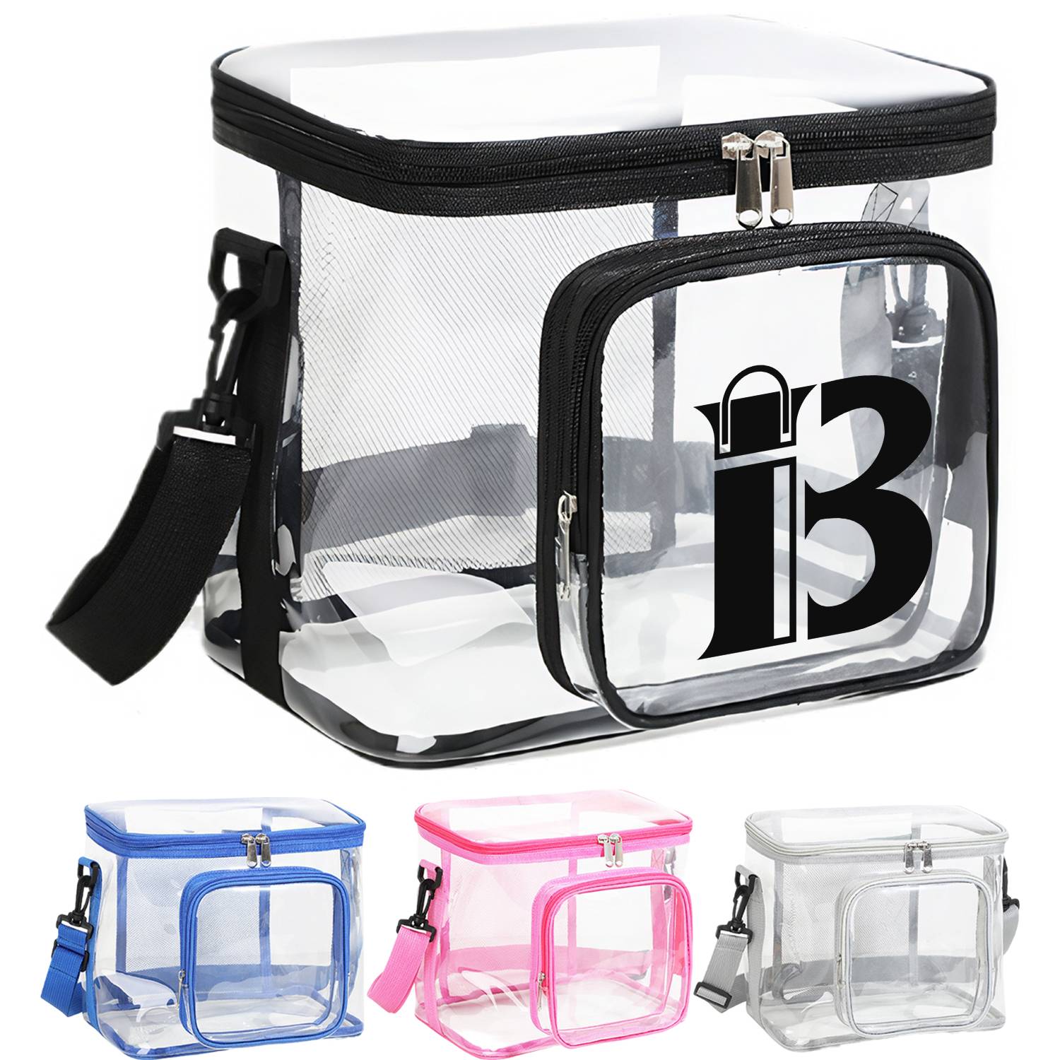 11L PVC Transparent Storage Bag w/ Pockets 1
