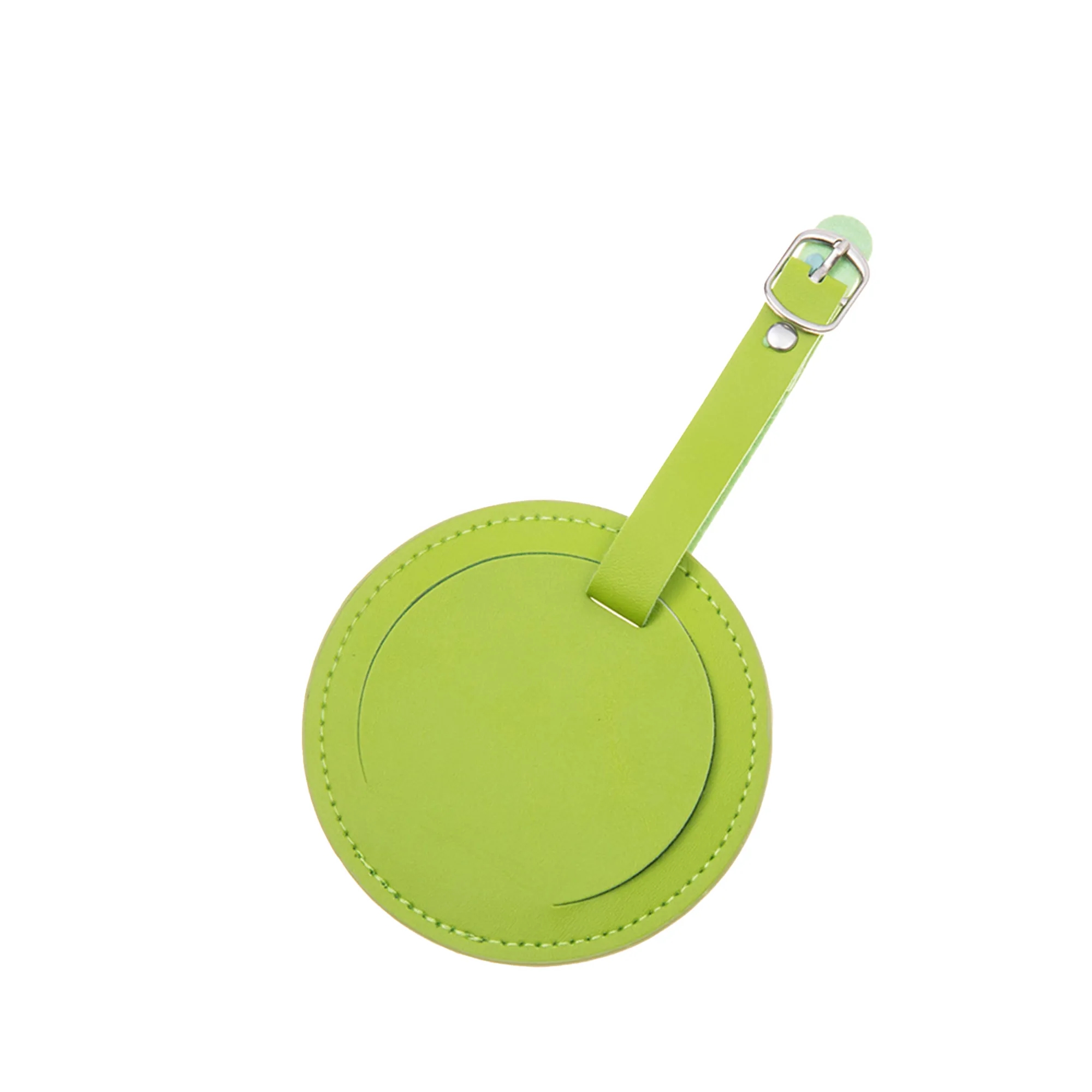 Round Leather Luggage Tag with Custom Logo 5