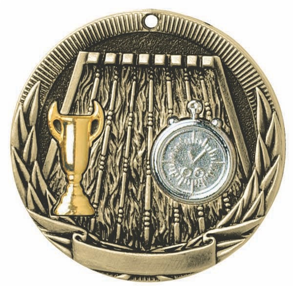 Swimming Tri-Colored Medal 2" 2