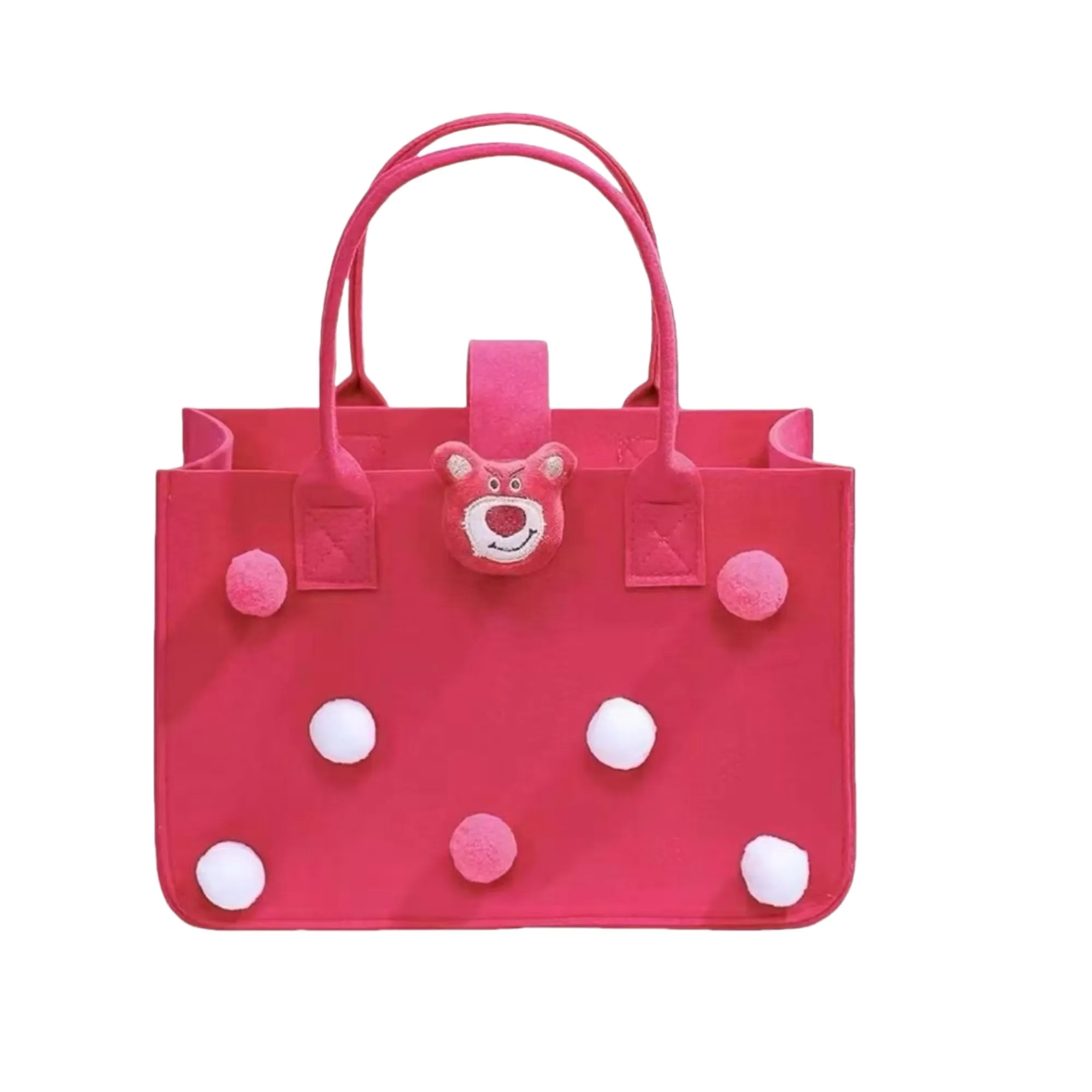 Large Capacity Shopping Tote Felt Bag, custom tote bag with logo imprint 18