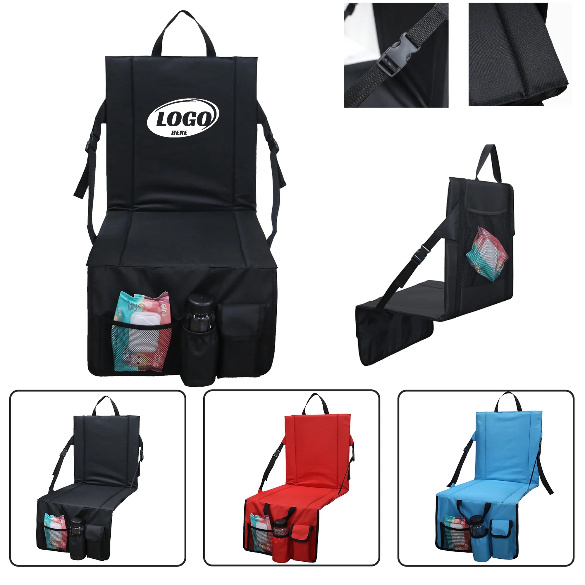 Folding Stadium Cushion With Mesh Bag 5