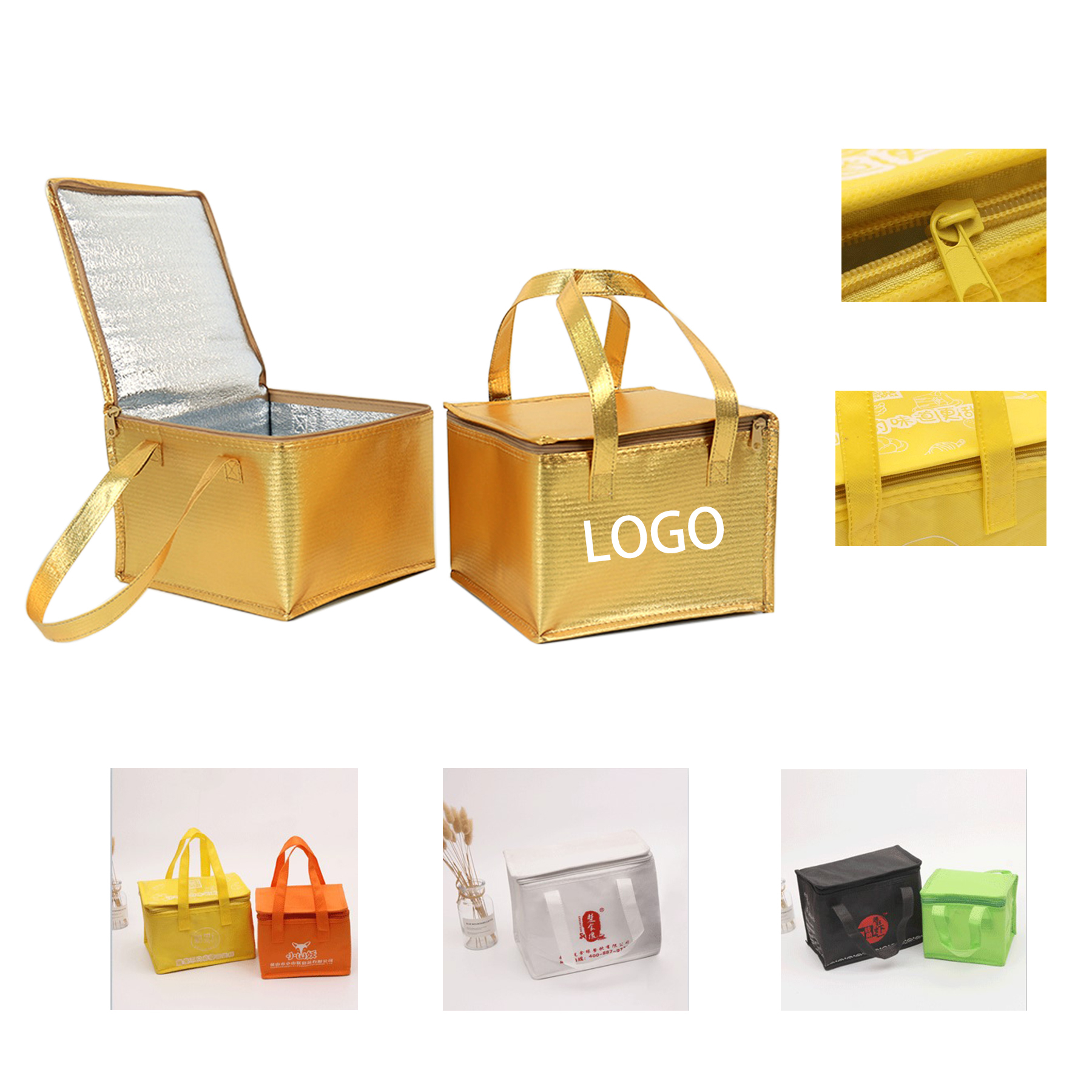 10 Inch Non Woven Insulated Cooler Outdoor Lunch Bag With Handle 1