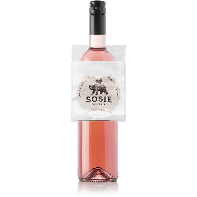 1 Anti-Drip Wine Pourer Disc with his White Plastic Carrier in a clear Polypropylene Bottle Neck Bag 4