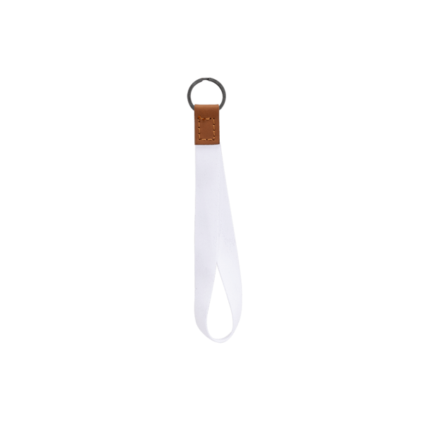 Dye Sublimated Keychain with Leather Accent 9