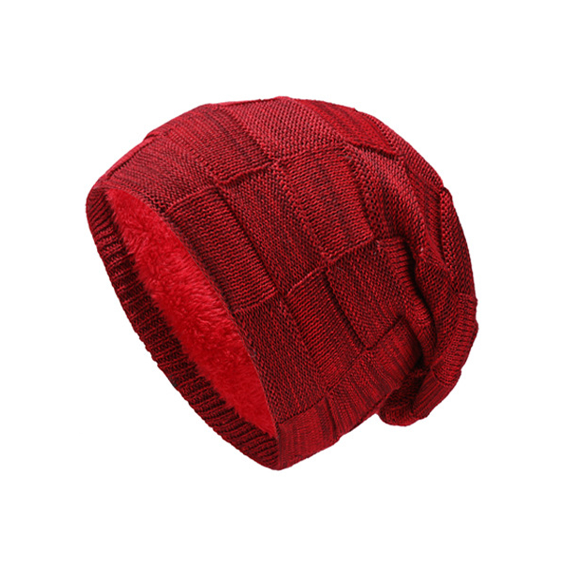 Men Lined Knit Warm Thick Binie Hat 10
