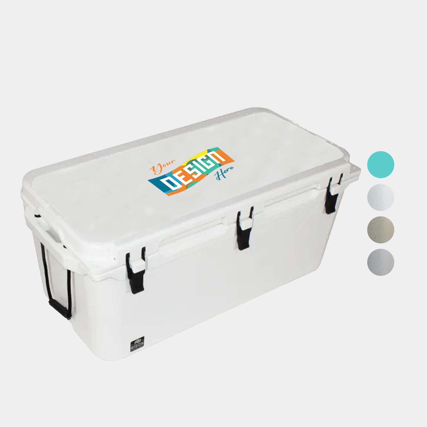 125 QT Bison® USA-Made Hard Cooler Ice Chest (43.25" x 21.625" x 18.75") 1