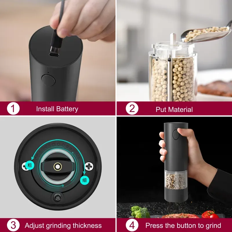 Automatic Pepper Mill with Adjustable Coarseness 7