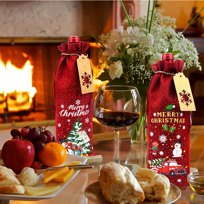 Christmas Wine Bottle Cover 3