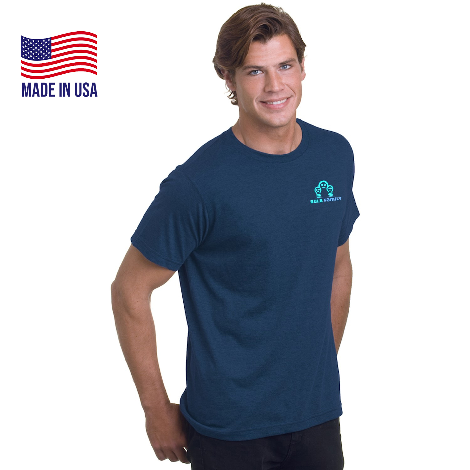 Super Soft USA-Made Fine Jersey Crew T-Shirt 1