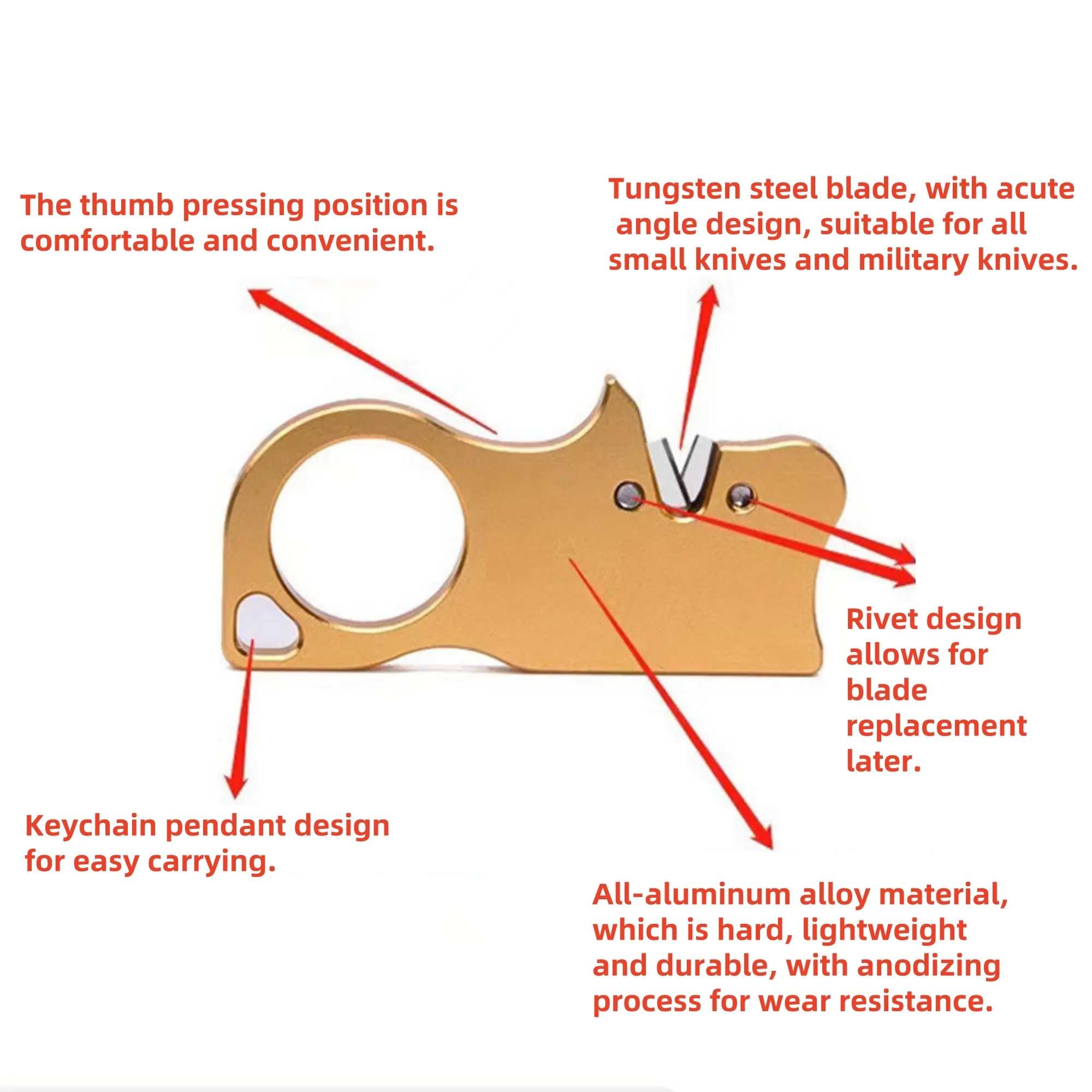 Aluminum Portable Knife Sharpener 4