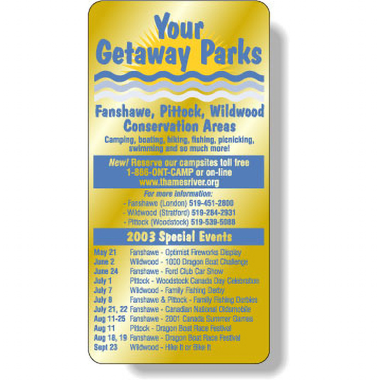 Bright Gold Foil Paper Roll Labels Stock Rectangle (2"x4")