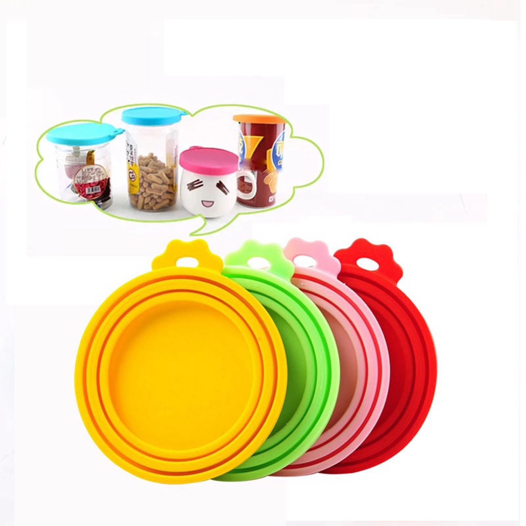 Multifunctional 3 in 1 Pet Canned Snack Food Sealing Lid 9