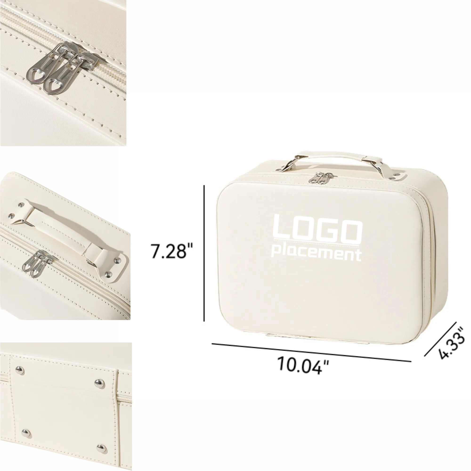 Customizable Solid - Color Cosmetic Case 2