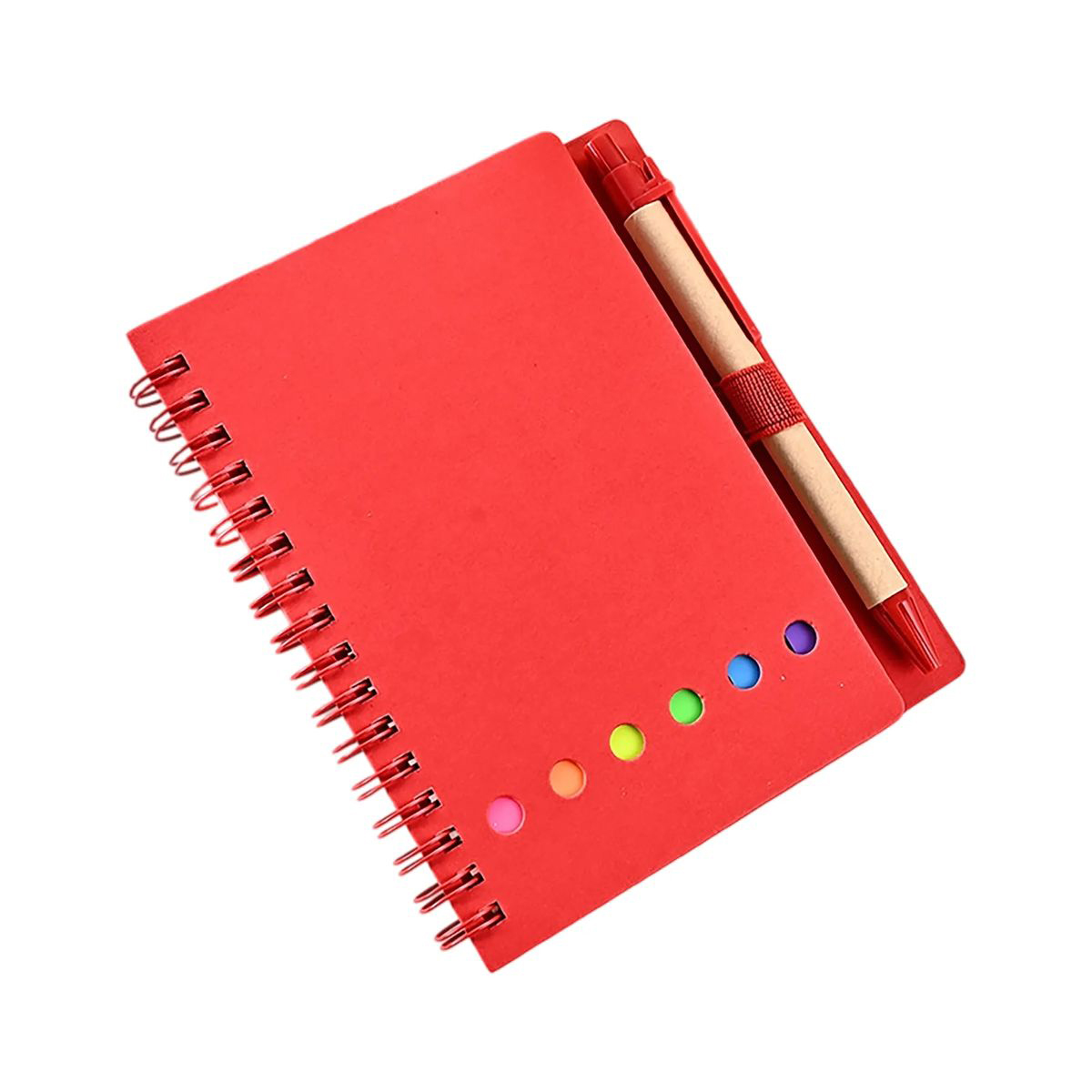 Paper Spiral Notepad with Elastic Pen Loop and Tabs 7