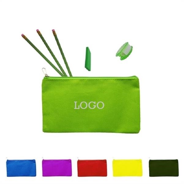 Canvas Pencil Pouch Zipper Closure 5