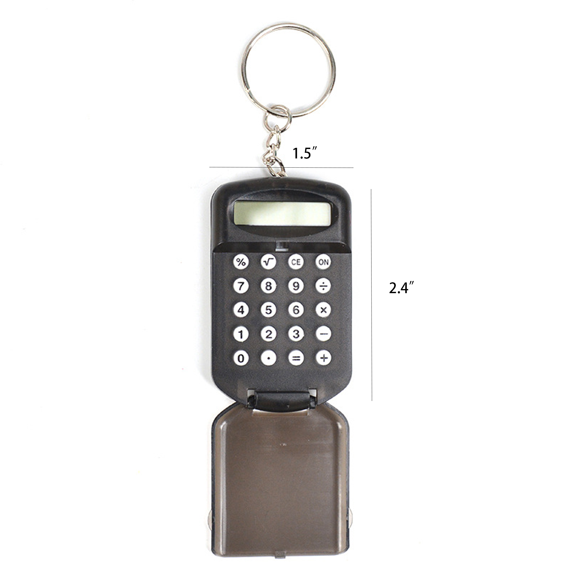 Flip-Top Transparent Calculator With Keychain 3