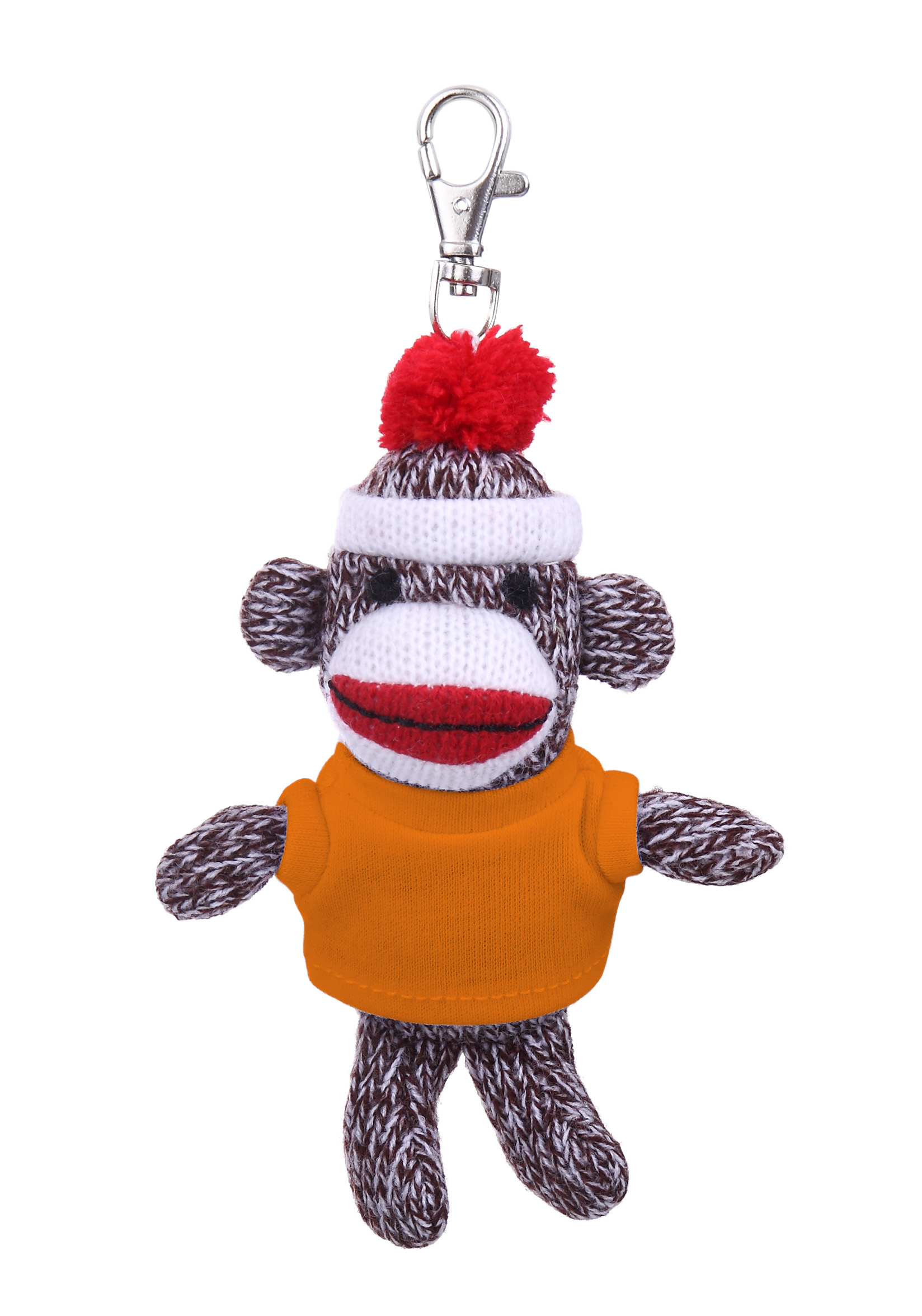 Plush Original Sock Monkey Keychain with Tee 18